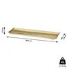 Dekotablett Servierplatte Aluminium gold 29x9cm gehämmert Produktbild-Vorschau 2