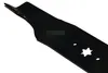 A close-up shot of a black lawnmower blade against a white background. Anteprima dell’immagine prodotto