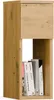 A close-up view of a wooden nightstand with a drawer and an open shelf containing books. Anteprima dell’immagine prodotto
