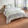 Traumschlaf Biber Bettwäsche Streifen grün 135x200 cm + Produktbild-Vorschau 2