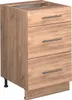 A kitchen cabinet with three drawers on a white background. Podgląd zdjęcia produktu