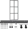 vidaXL Posuvné dveře s kováním ESG sklo a hliník 90x205 cm Náhled obrázku produktu 1