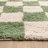Volero - Retro Teppich - Gambit Grün Weiß - 140x200 cm - Produktbild-Vorschau 9