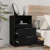nočný stolík vidaXL Čierny drevený materiál Náhľad obrázku produktu 3