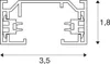 A technical drawing of a metal profile with dimensions indicated. Produktbild-Vorschau