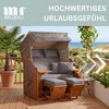 Strandkorb Schleswig Pinie braun PE mokka Dessin 553 Produktbild-Vorschau 9