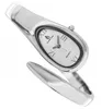 Crystal blue Spangenuhr silberne Schlange Armreif Damenuhr Produktbild-Vorschau 1