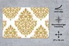 MuchoWow® Mauspad Mousepad Vintage - Blumen - Gold - Muster Produktbild-Vorschau 2