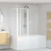 vidaXL Badewannenbildschirm Matt 120 x 70 x 137 cm Produktbild-Vorschau 3