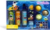 A colorful box containing a children's bath set with a space theme. Produktbild-Vorschau