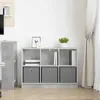 Komoda vidaXL, barva šedá beton, 88,5 x 27,5 x 63,5 cm Náhled obrázku produktu 4