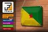 Blechschild Flagge Französisch-Guayana 18x12cm Flag Vintage Produktbild-Vorschau 3