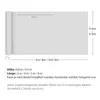 Diagram showing dimensions and installation options for a balcony screen. Produktbild-Vorschau