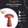 Luxus - Tischlampe Touch - Sofia - Bordeauxrot - H21 x Ø16 Produktbild-Vorschau 2