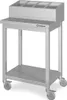 Besteck- und Tablettwagen, 655x500x1100 mm, verschweißt Produktbild-Vorschau 2