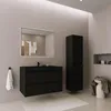 LOMAZOO Badezimmermöbel - Matt Schwarz - Badmöbel - 80cm Produktbild-Vorschau 2