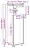 vidaXL Szafka łazienkowa czarna 30,5 x 30 x 101 cm materiał Podgląd zdjęcia produktu 6