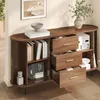 Merax dressoir met 3 lades en schuifdeuren, commode gemaakt Productafbeelding-voorbeeld 6
