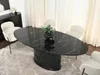 Ovaler Designer-Esstisch 200x100 GERSON - schwarzer Marmor Produktbild-Vorschau 3