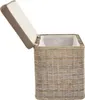 KRINES HOME Rattan Wäschekorb Wäschetruhe Sitz gepolstert Produktbild-Vorschau 8