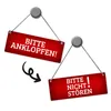 Rotes Bitte nicht stören - Bitte anklopfen Wendeschild mit Produktbild-Vorschau 2