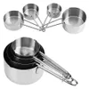 A set of stainless steel measuring cups and spoons. Podgląd zdjęcia produktu