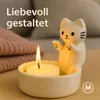 Katzen Kerzenhalter süß Deko Cartoon Aromatherapie Produktbild-Vorschau 4