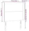 vidaXL LED Kopfteil Dunkelblau 93x16x118/128 cm Samt Produktbild-Vorschau 7