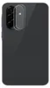 The back of a black smartphone with a camera lens protector applied over the camera module. Produktbild-Vorschau