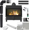 Kamin KRATKI LUCY 16 kW Ø200 SCHWARZ Einbauset mit Produktbild-Vorschau 1