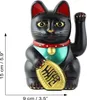A black lucky cat figurine with a gold coin. Produktbild-Vorschau