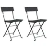 Bistrostühle 2 Stk. Klappbar Schwarz Poly Rattan und Stahl Produktbild-Vorschau 1