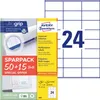 AVERY Etichette universali Zweckform, 70 x 36 mm, 50 + 15 Anteprima dell’immagine prodotto 1