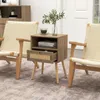 Rattanowy stolik nocny zestaw 2, szafki nocne boho z nogami Podgląd zdjęcia produktu 8