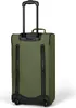 The back of a green rolling suitcase with black accents and a retractable handle. Produktbild-Vorschau