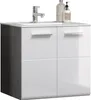 trendteam Bad Waschbeckenunterschrank Riva Rauchsilber Produktbild-Vorschau 1