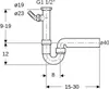 Geberit Spültisch-Ablauf G1 1/2 x 40mm, weiß, robust, Produktbild-Vorschau 8