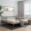 vidaXL Rozkladacia pohovka Grey Metal 90x200 cm Náhľad obrázku produktu 2