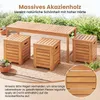 COSTWAY Gartenbank Holz mit 3 Aufbewahrungsboxen, Holzbank Produktbild-Vorschau 7