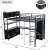 Flieks Etagenbett 140x200cm mit Schreibtisch und Regal, Produktbild-Vorschau 7