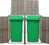 vidaXL Mülltonnenbox für 2 Tonnen Grau 140x80x117 cm Poly Produktbild-Vorschau 1