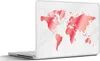 MuchoWow® Laptop Aufkleber Sticker Cover Weltkarte - Rosa - Produktbild-Vorschau 1