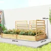 Outsunny Hochbeet mit Rankgitter Holz Blumenkasten mit 3 Produktbild-Vorschau 3