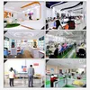 Collage of different scenes related to a watch company, including a reception area, office space, and factory floor. Produktbild-Vorschau