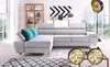 Schlafsofa Design Ecksofa L-form Bettfunktion Couch Textil Produktbild-Vorschau 1