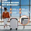 Valise rigide XL argent 4 roues 360° Bagage poignée Voir les images du produit 3