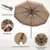 COSTWAY Ombrellone LED 300 cm, ombrellone da giardino a 3 Anteprima dell’immagine prodotto 8