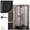ECOLAM Duschkabine + Duschwanne Zarya 90x90 cm Viertelkreis Produktbild-Vorschau 8