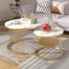 Set aus zwei runden Couchtischen – Moderne Beistelltische – Produktbild-Vorschau 1