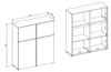 Komoda wysoka CROSS 4D 119cm biała/czarna Podgląd zdjęcia produktu 8